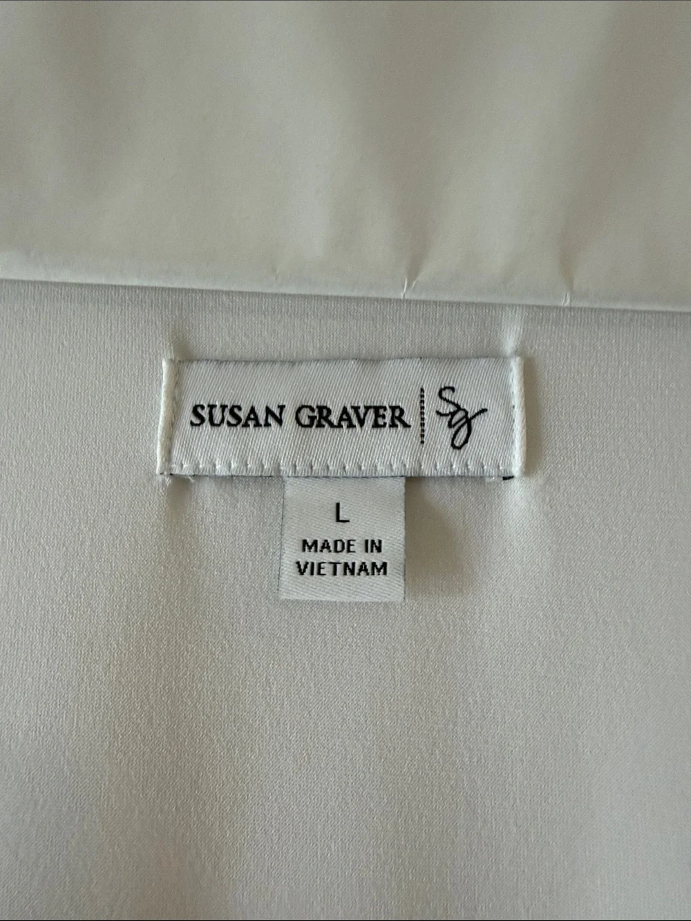 Susan Graver White Tiered Scoop Neck Tunic with Beaded Detail - Picture 2 of 6